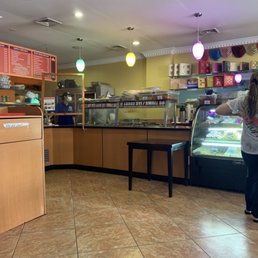 Ready made curries selections as well as hot food ordering area
