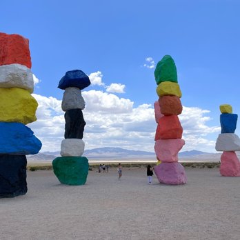 Seven Magic Mountains - Very colorful! - Public Art Near Me - Las Vegas, Nevada