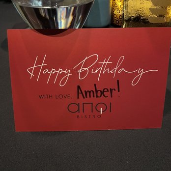 AnQi Bistro - Personalized birthday greeting! - Asian Fusion Near Me - Costa Mesa, California AnQi Bistro - Personalized birthday greeting! - Asian Fusion Near Me - Costa Mesa, California