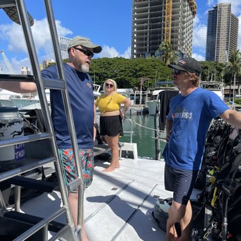 Banzai Divers Hawaii - Devin and our dive group ready to leave the harbor - Scuba Diving Near Me - Honolulu, Hawaii