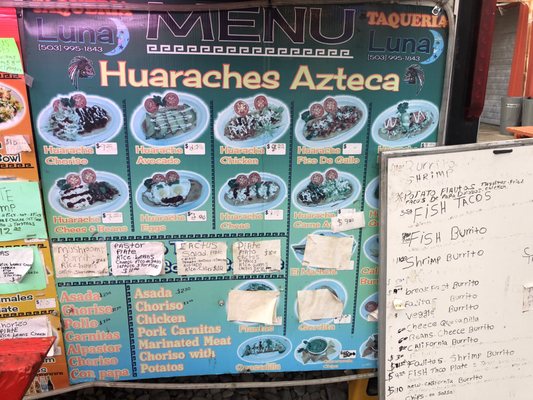 Menu photo 2 Taqueria Luna Portland, OR