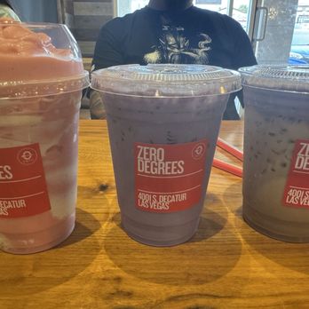 Zero Degrees - Strawberry Cheesecake, Ube Horchata and Ube Coffee. The best! - Bubble Tea Near Me - Las Vegas, Nevada