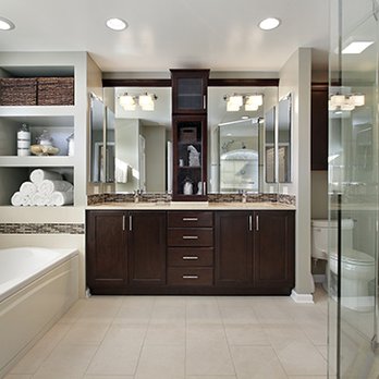 Majestic Tiles - a large bathroom with a walk in shower - Kitchen & Bath Near Me - Wheeling, Illinois