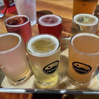 Novo Brazil Brewing - Flight of kombucha - Breweries Near Me - Chula Vista, California Novo Brazil Brewing - Flight of kombucha - Breweries Near Me - Chula Vista, California
