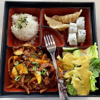 Hungry Belly - Spicy Beef Bento Box - Japanese Near Me - Dallas, Texas Hungry Belly - Spicy Beef Bento Box - Japanese Near Me - Dallas, Texas