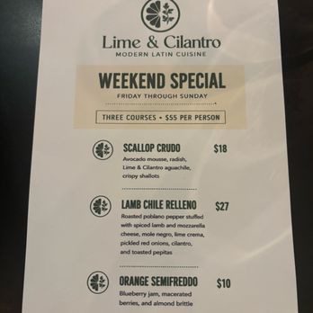 Lime & Cilantro - Special Menu for Father's Day weekend - Latin American Near Me - Silver Spring, Maryland Lime & Cilantro - Special Menu for Father's Day weekend - Latin American Near Me - Silver Spring, Maryland