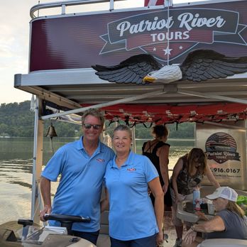 Patriot River Tours - Captain Phil and First Mate Kim gave us a wonderful experience on the Ohio River to the Cincinnati Riverfront. - Boat Tours Near Me - Cincinnati, Ohio Patriot River Tours - Captain Phil and First Mate Kim gave us a wonderful experience on the Ohio River to the Cincinnati Riverfront. - Boat Tours Near Me - Cincinnati, Ohio