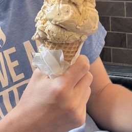 Single scoop ice cream sugar cone