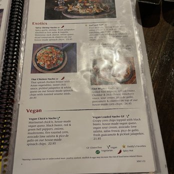 Nacho Daddy - Menu. - New American Near Me - Las Vegas, Nevada
