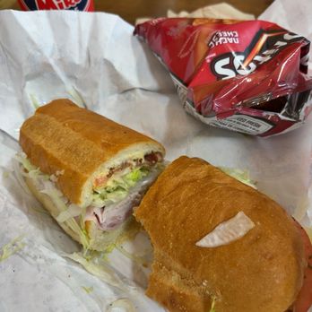 Jersey Mike's Subs - ##8 Club Sub on white, regular size... With a bite out of it ;-) - Fast Food Near Me - Avon, Indiana