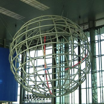 Stiftung AutoMuseum Volkswagen - Globe hanging in the museum lobby. - Museums Near Me - Wolfsburg, NI Stiftung AutoMuseum Volkswagen - Globe hanging in the museum lobby. - Museums Near Me - Wolfsburg, NI
