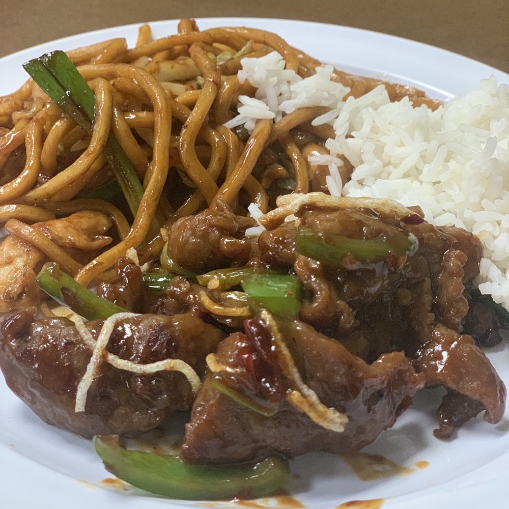Elite Dumpling - Mongolian beef, Chicken Chow Mein and Steamed Rice. - Seafood Near Me - Hayward, California Elite Dumpling - Mongolian beef, Chicken Chow Mein and Steamed Rice. - Seafood Near Me - Hayward, California