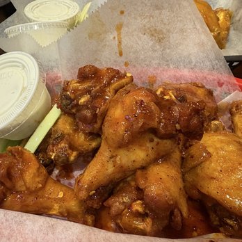 DD Peckers - 10 piece Honey Hot Wings - Burgers Near Me - Charlotte, North Carolina