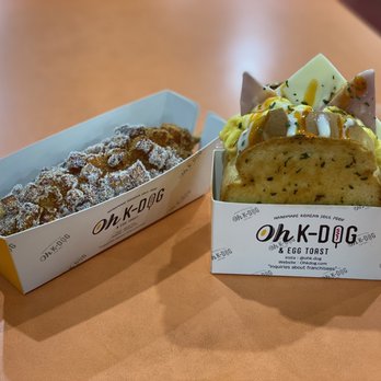 Oh K‐Dog - Sweet potato mozzarella dog and ham & cheese egg sandwich - Hot Dogs Near Me - Burlington, Massachusetts