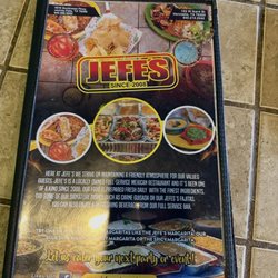 Jefe's Mexican Restaurant - Menu