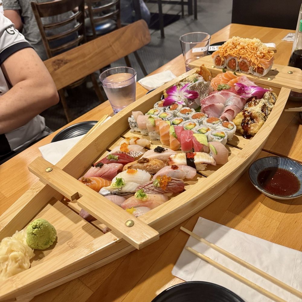 Kusshi - Kusshi Row Boat (76pc) - Sushi Bars Near Me - Vienna, Virginia Kusshi - Kusshi Row Boat (76pc) - Sushi Bars Near Me - Vienna, Virginia