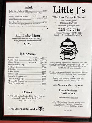 Menu photo 3 Little J's Pittsburg, CA