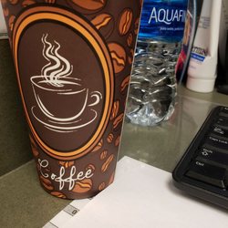 Donut Inc - Only coffee today. No donuts. Grab the coffee forget the donuts. I know corny. But a lil funny
