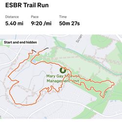 5 mile Trail route