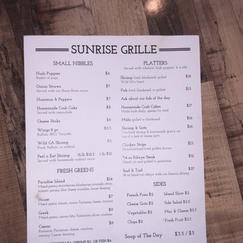 Sunrise Grill - Eats - Bars Near Me - Jekyll Island, Georgia Sunrise Grill - Eats - Bars Near Me - Jekyll Island, Georgia