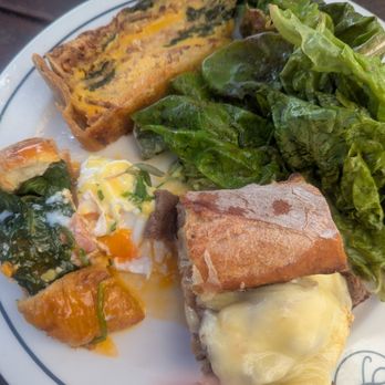 Little Frenchie - Shared the quiche, eggs benedict, & the French dip - French Near Me - Coronado, California