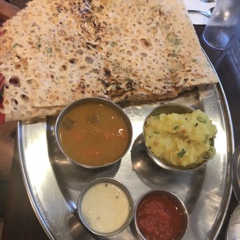 Dosa Grill - Onion Chili Rava Masala Dosa - Indian Near Me - North Brunswick, New Jersey