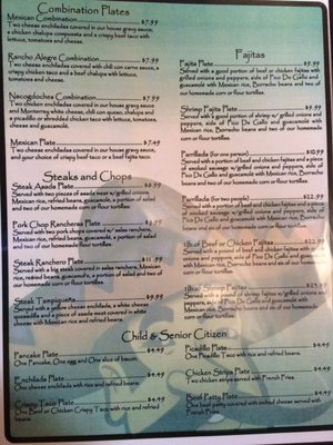 Menu photo 5 Mi Rancho Alegre Mexican Restaurant San Antonio, TX