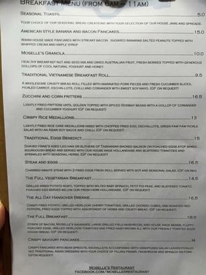 Menu photo 1 Moselles Resturant Springfield Lakes, QLD