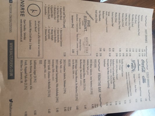 Menu photo 2 Baltzersen's Harrogate, NYK