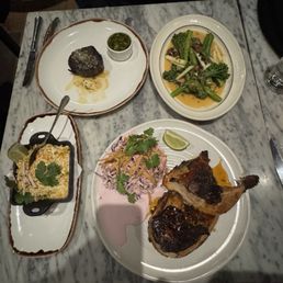 Filet Mignon. Smoked and Grilled All-Natural Chicken. Broccolini. Elote Street Corn Filet Mignon. Smoked and Grilled All-Natural Chicken. Broccolini. Elote Street Corn
