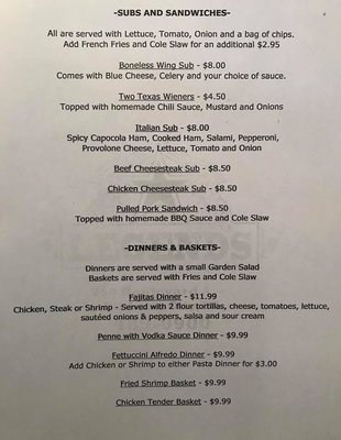 Menu photo 2 Legends Saloon Dickson City, PA Menu photo 2 Legends Saloon Dickson City, PA