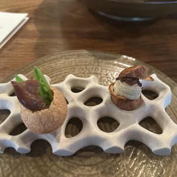 natuRe waikiki - A great start to the meal. Squid on the left, and chicken liver on the right. - French Near Me - Honolulu, Hawaii natuRe waikiki - A great start to the meal. Squid on the left, and chicken liver on the right. - French Near Me - Honolulu, Hawaii