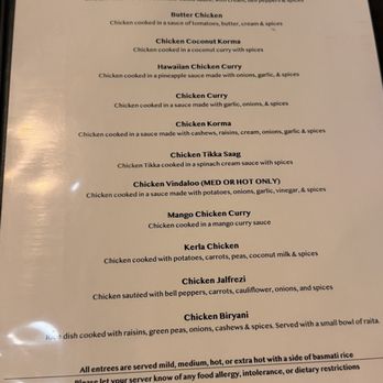 India House - Chicken Menu - Indian Near Me - Sandy, Utah