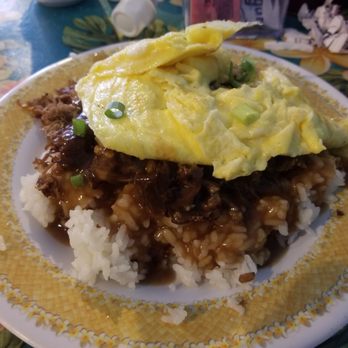 808 Grindz Cafe - Shredded pork loco moco. - Cafes Near Me - Lahaina, Hawaii