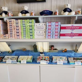 The Original Fudge Kitchen - a shelf full of books - Candy Stores Near Me - Ocean City, New Jersey