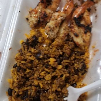 Dominy Restaurant and Bakery - Grilled garlic shrimp, yellow rice and black beans after we tore into this omg delicious! $14 totally worth it - Bakeries Near Me - East Orange, New Jersey Dominy Restaurant and Bakery - Grilled garlic shrimp, yellow rice and black beans after we tore into this omg delicious! $14 totally worth it - Bakeries Near Me - East Orange, New Jersey