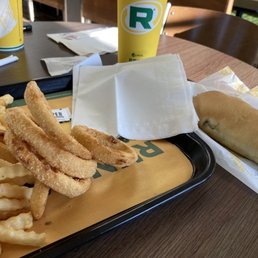Runza with cheese and frings