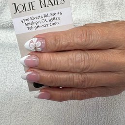 Pink and white with 3D flower
