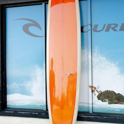 Outer Banks Boarding Company - One of the many beautiful longboards shaped by Lynn Shell, business owner.