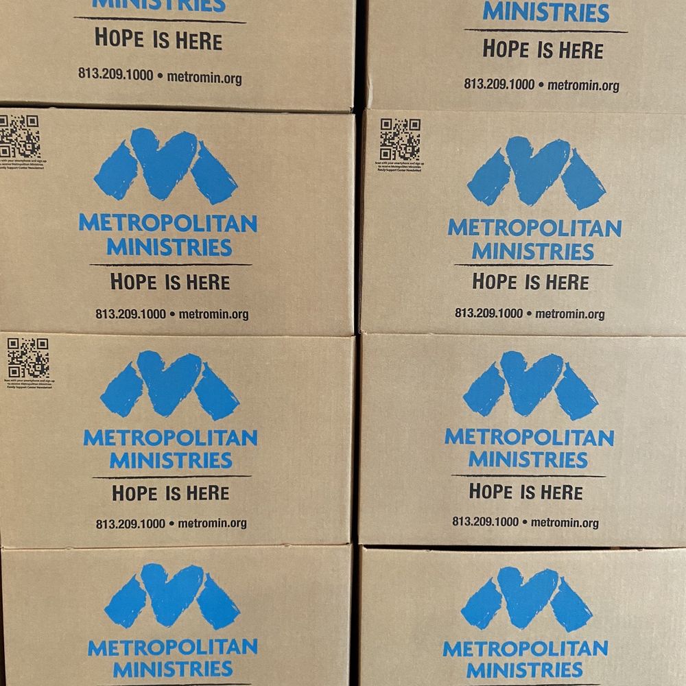 Trinity Commons Coffee - boxes of metropolitan ministries hope is here - Coffee & Tea Near Me - Trinity, Florida