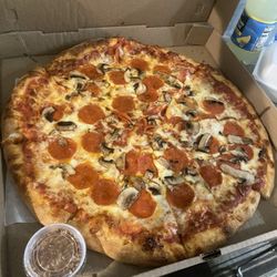 Capri's Pizzeria - Large pep and mushroom