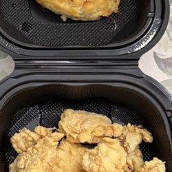 Church's Chicken - Honey-butter biscuit and regular boneless wings (that were supposed to be sauced)