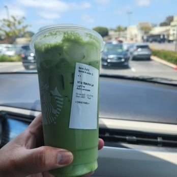 Starbucks - Venti iced matcha green tea lemonade ($4.45):  Clash of flavors, 5/10 rating. Get the iced matcha green tea latte instead. - Coffee & Tea Near Me - Del Mar, California