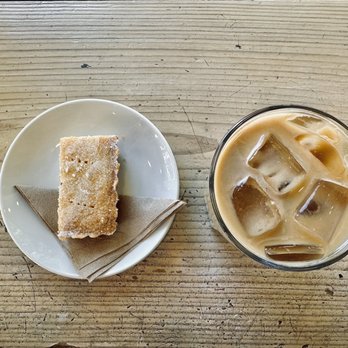 Elysian Coffee - Scottish Shortbread + Iced Latte - Coffee & Tea Near Me - Vancouver, British Columbia