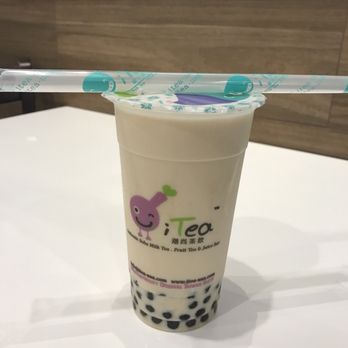 i-Tea - Hazelnut Milk Tea w/ no ice & no sweetness! - Bubble Tea Near Me - San Leandro, California