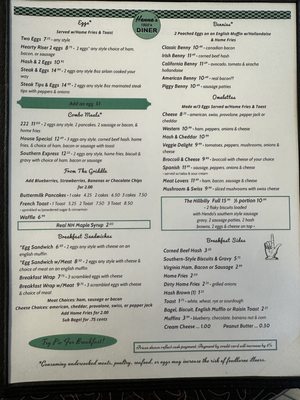 Menu photo 8 Hanna's Diner Hillsboro, NH