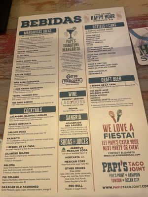 Menu photo 1 Papi's Tacos Towson, MD