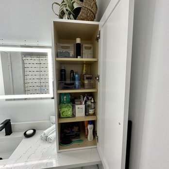 Artistic Interiors - Custom Bathroom Vanity Tower - Cabinetry Near Me - Miami, Florida Artistic Interiors - Custom Bathroom Vanity Tower - Cabinetry Near Me - Miami, Florida