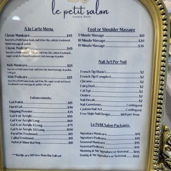 Le Petit Salon - Prices - Nail Salons Near Me - Tustin, California Le Petit Salon - Prices - Nail Salons Near Me - Tustin, California