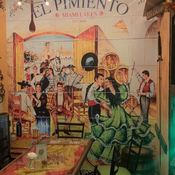 El Pimiento Restaurant - Mural - Tapas Bars Near Me - Miami Lakes, Florida El Pimiento Restaurant - Mural - Tapas Bars Near Me - Miami Lakes, Florida